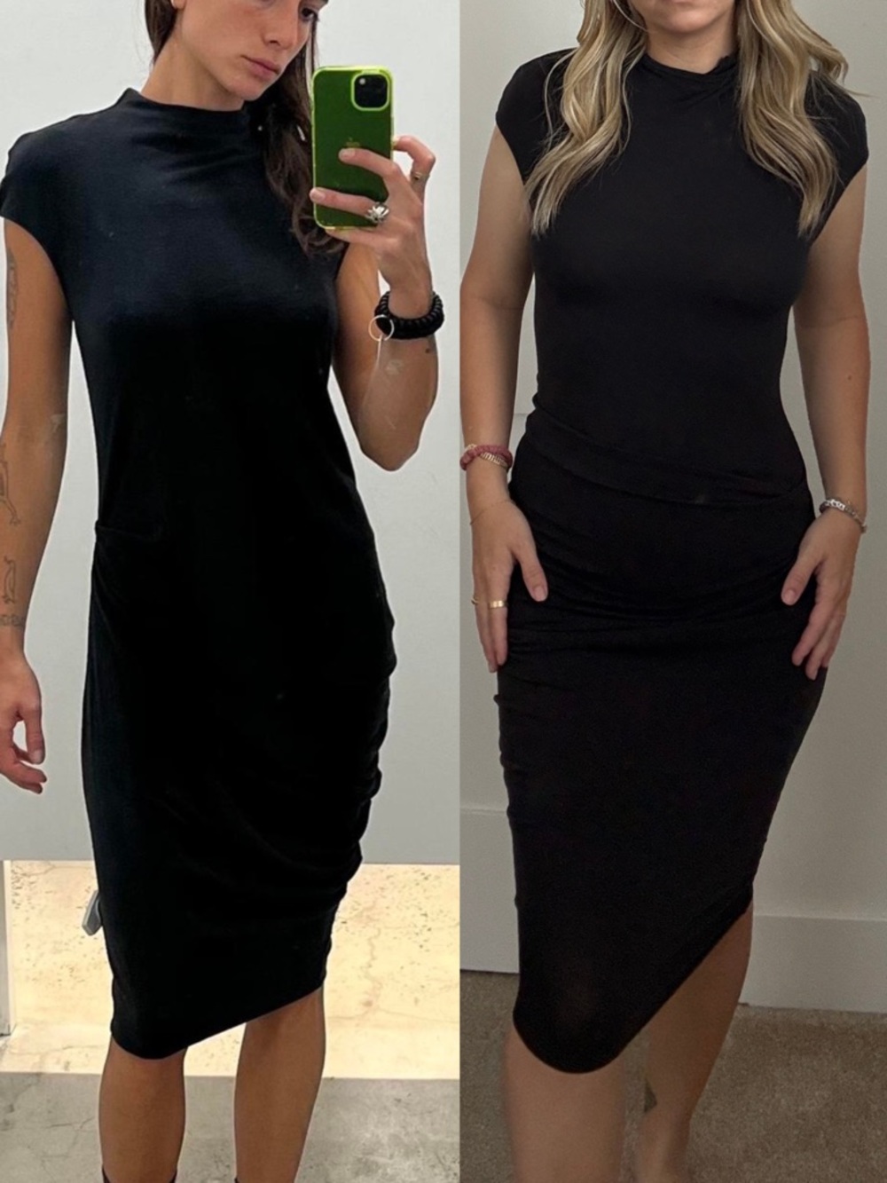 Helmut Helmut Lang Kinetic Asymmetrical Twist Wool Blend Black Midi Dress